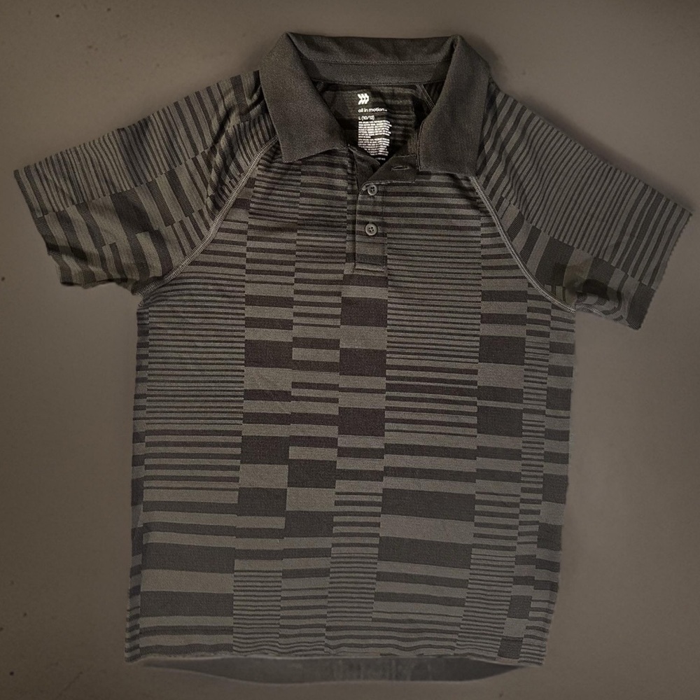 Boys' Printed Golf Polo Shirt - All in Motion Gray
A lightweight  polo